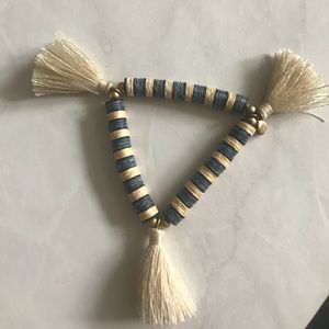 Madewell Striped Bead Fringe Bracelet